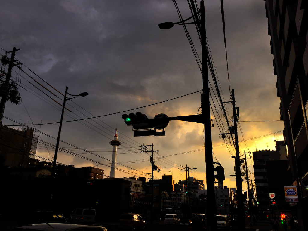 市中心的风景、京都塔